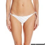 ViX Women's Solid Ribbing Tie Side Full Coverage Bikini Bottom White B01NAJX6Y0